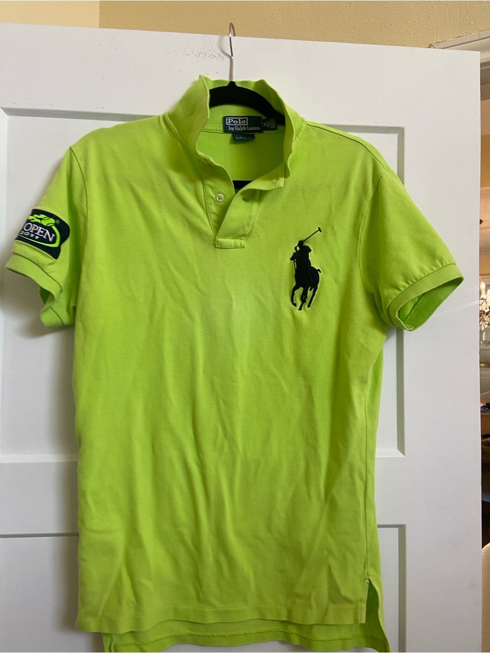 Polo by Ralph Lauren Neon Lime Green Vintage 2011 US Open Commemorative